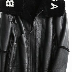 BALENCIAGA
Black And White Leather Jacket